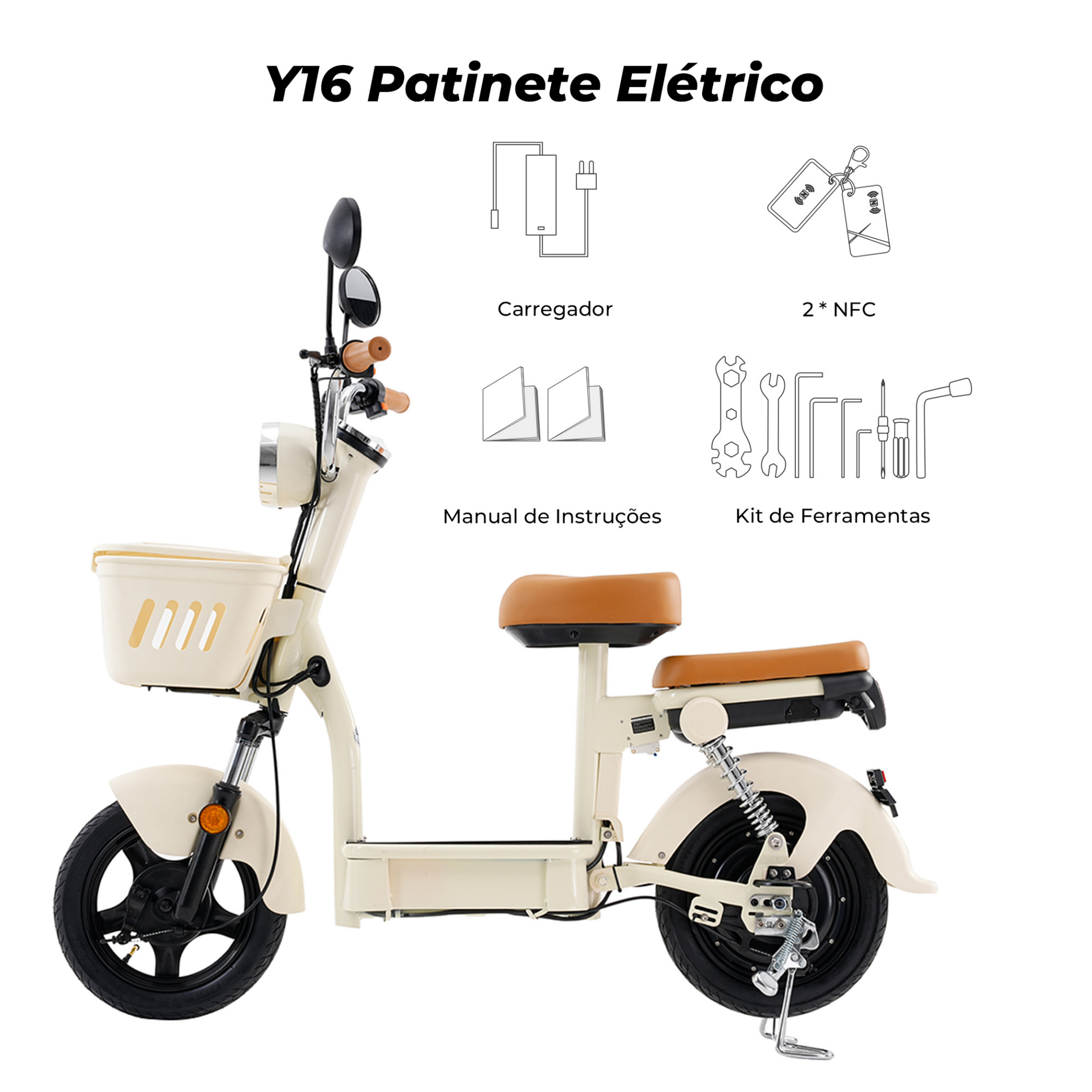 Scooter Elétrica Y16 - Ebikes Lambo