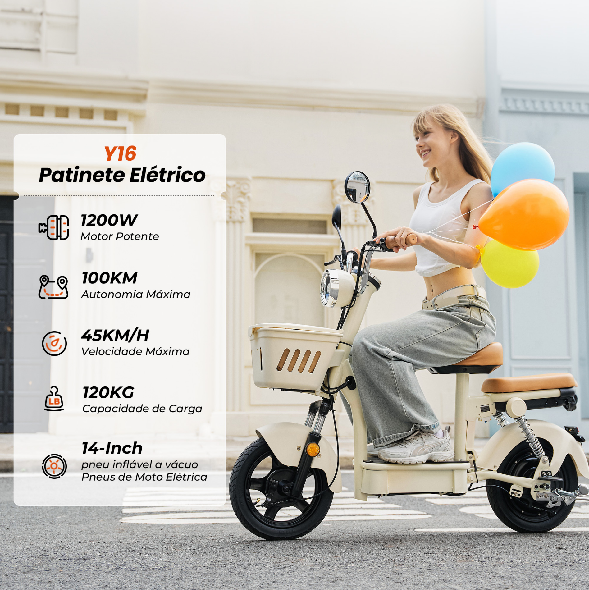 Scooter Elétrica Y16 - Ebikes Lambo