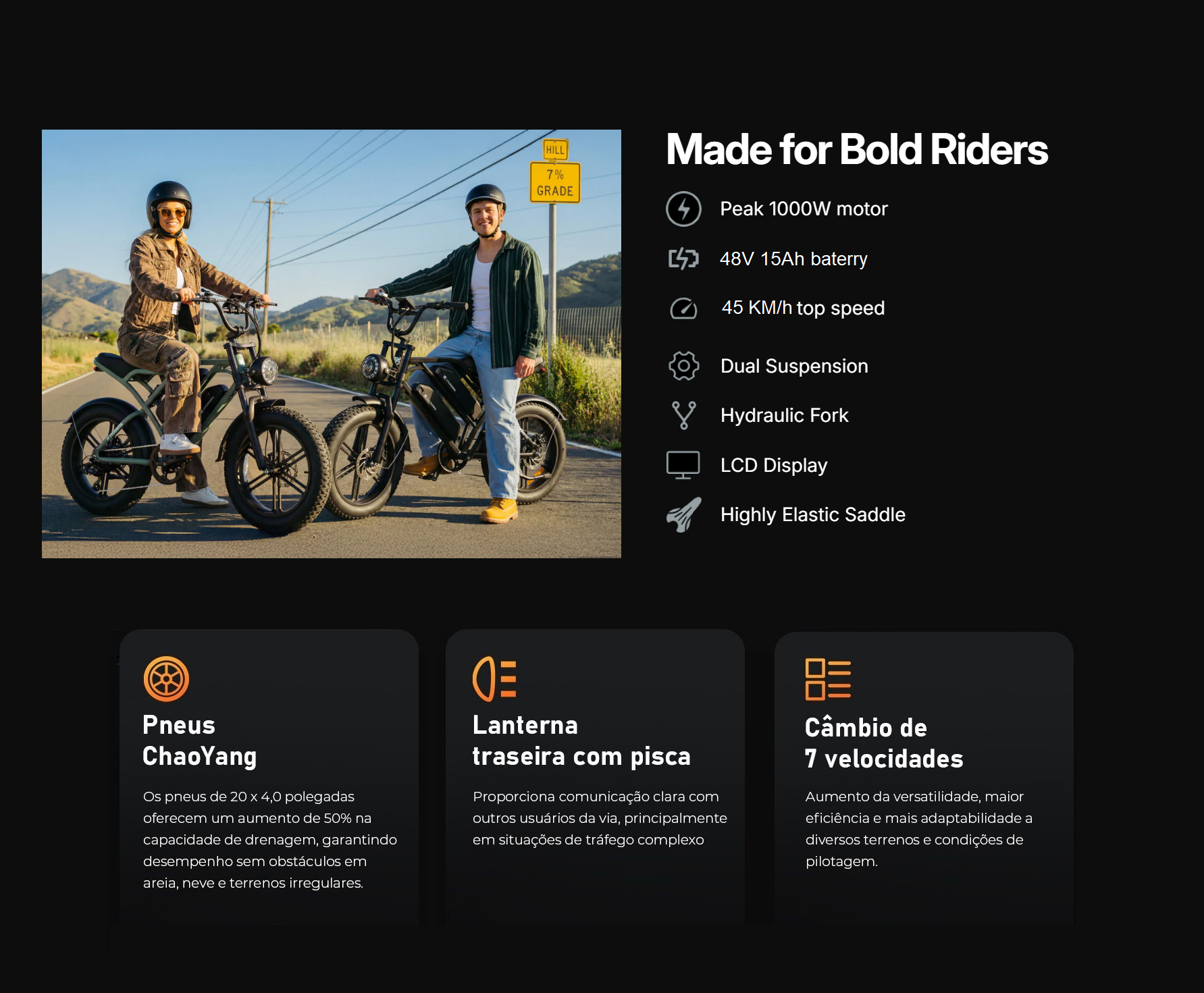 Bicicleta Elétrica CYC Hunter Pro - Ebikes Lambo