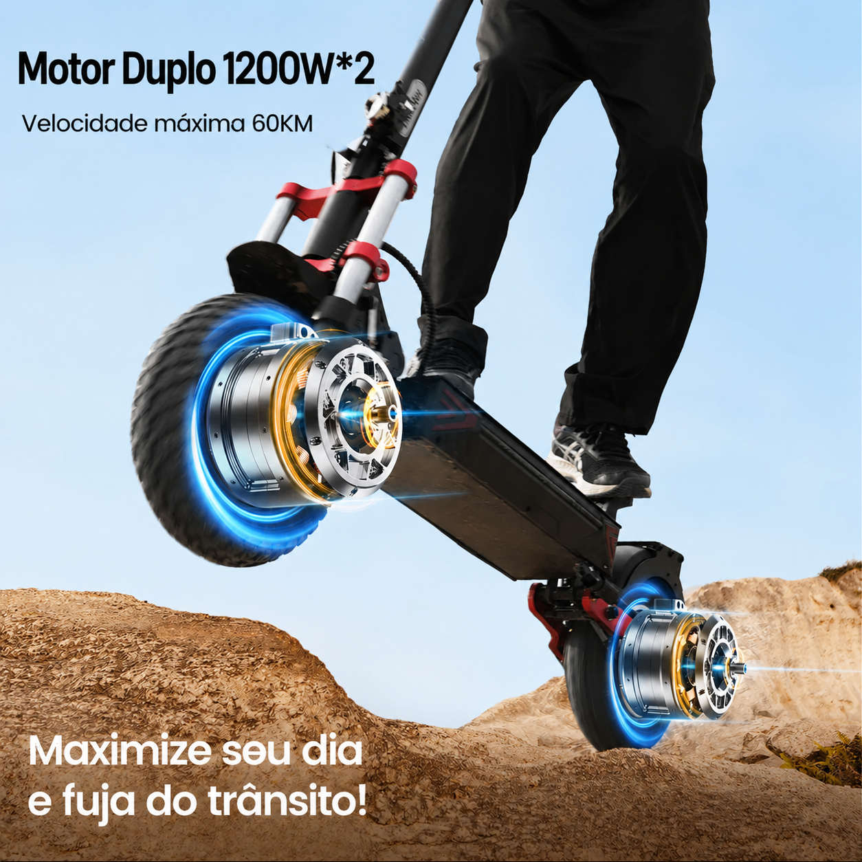 Patinete Elétrico iX8 - Patinete elétrico de 1200w*2 - Ebikes Lambo