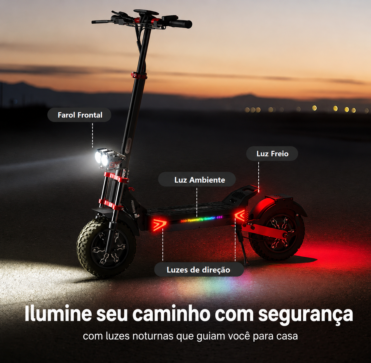 Patinete Elétrico iX8 - Patinete elétrico de 1200w*2 - Ebikes Lambo