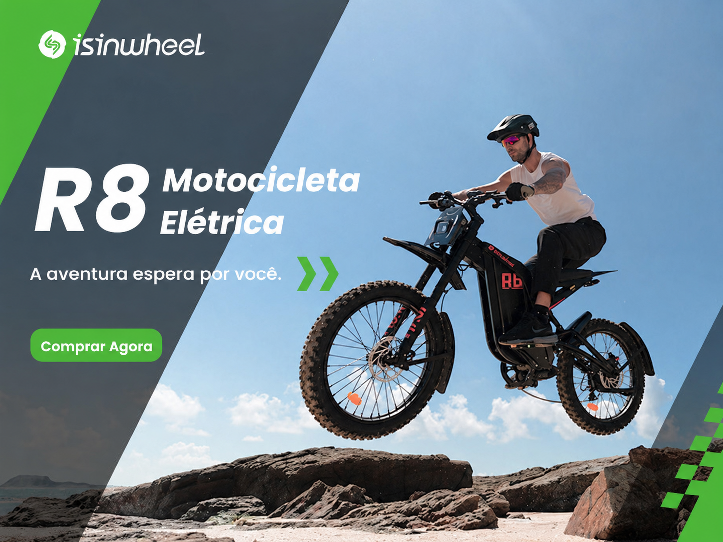 Moto elétrica R8 - Bicicleta Elétrica R8 com 2000w - Ebikes Lambo