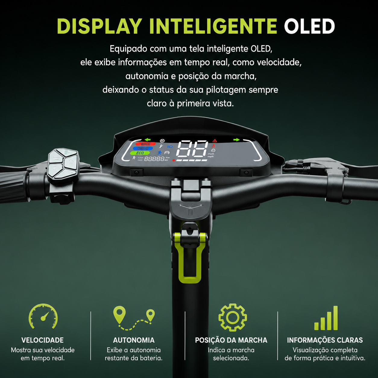 Patinete elétrico D1 - Patinete elétrico de 1200w - Ebikes Lambo Patinete elétrico D1 - Patinete elétrico de 1200w - Ebikes Lambo