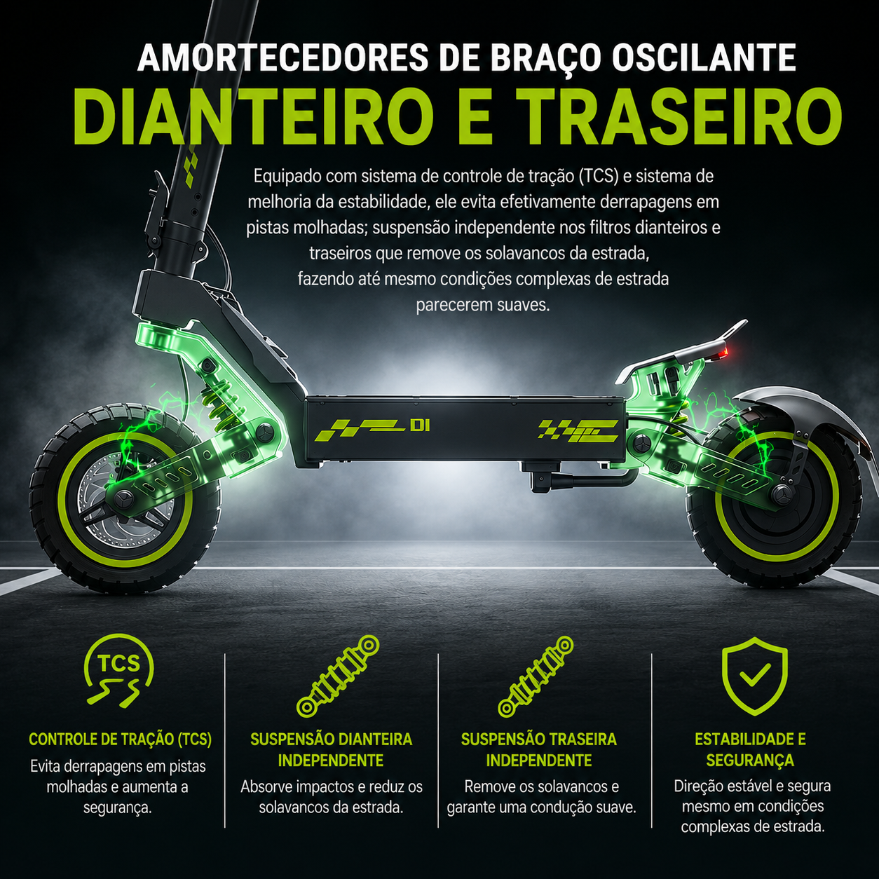 Patinete elétrico D1 - Patinete elétrico de 1200w - Ebikes Lambo Patinete elétrico D1 - Patinete elétrico de 1200w - Ebikes Lambo