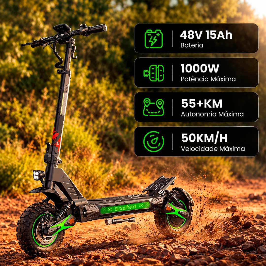 Patinete elétrico D3 - Patinete elétrico de 1000w - Ebikes Lambo