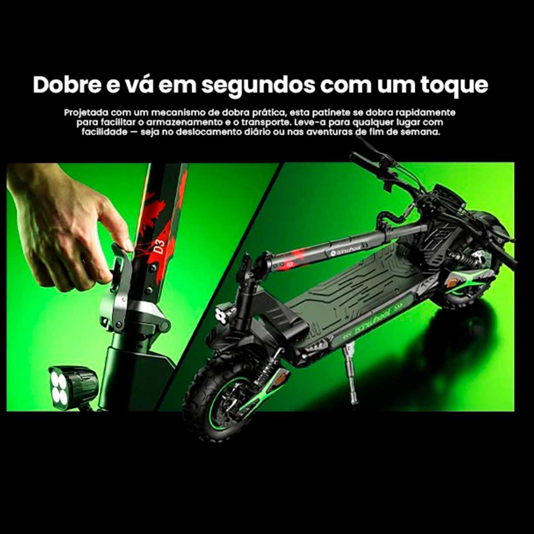 Patinete elétrico D3 - Patinete elétrico de 1000w - Ebikes Lambo
