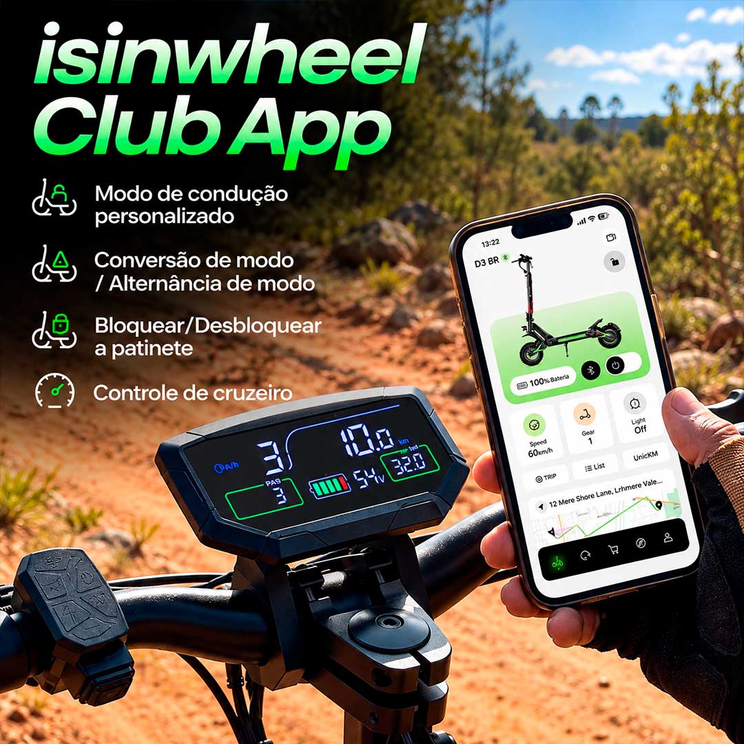Patinete elétrico D3 Plus - Patinete elétrico de 1000w - Ebikes Lambo Patinete elétrico D3 Plus - Patinete elétrico de 1000w - Ebikes Lambo