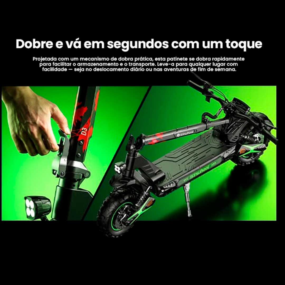 Patinete elétrico D3 Plus - Patinete elétrico de 1000w - Ebikes Lambo Patinete elétrico D3 Plus - Patinete elétrico de 1000w - Ebikes Lambo