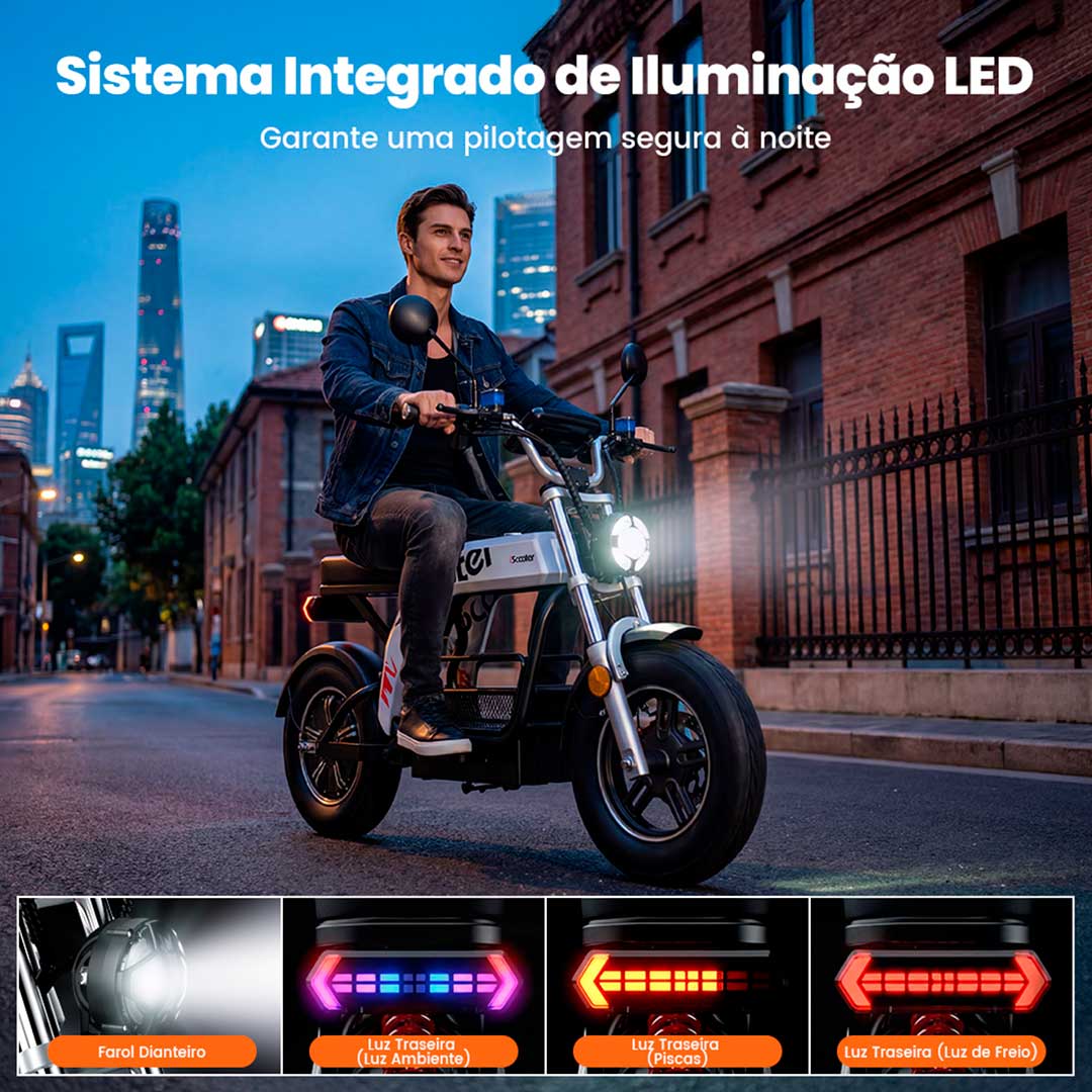Scooter Elétrico DX5 Pro - Scooter elétrico 1500w - Ebikes Lambo Scooter Elétrico DX5 Pro - Scooter elétrico 1500w - Ebikes Lambo