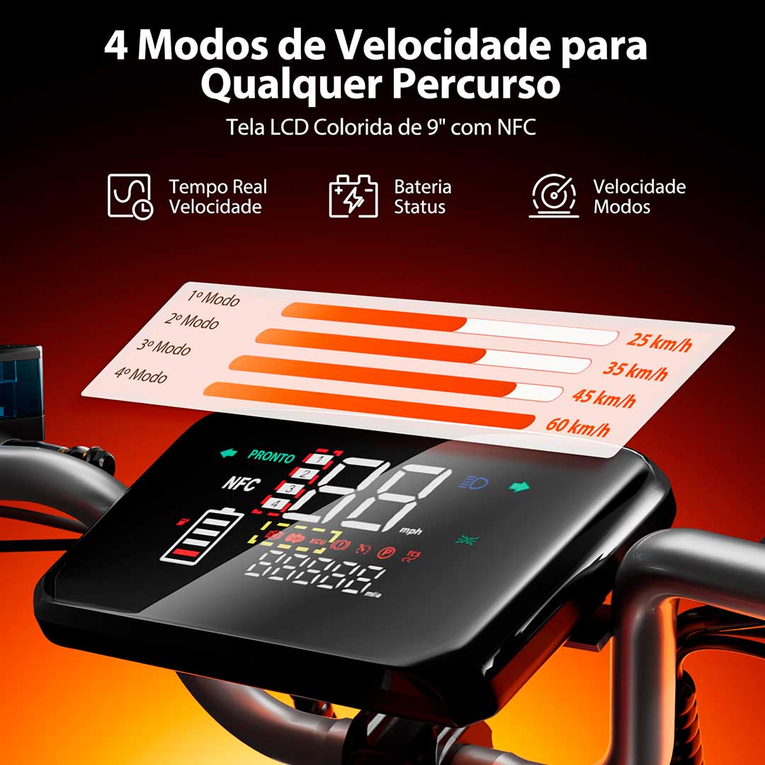 Scooter Elétrico DX5 Pro - Scooter elétrico 1500w - Ebikes Lambo Scooter Elétrico DX5 Pro - Scooter elétrico 1500w - Ebikes Lambo