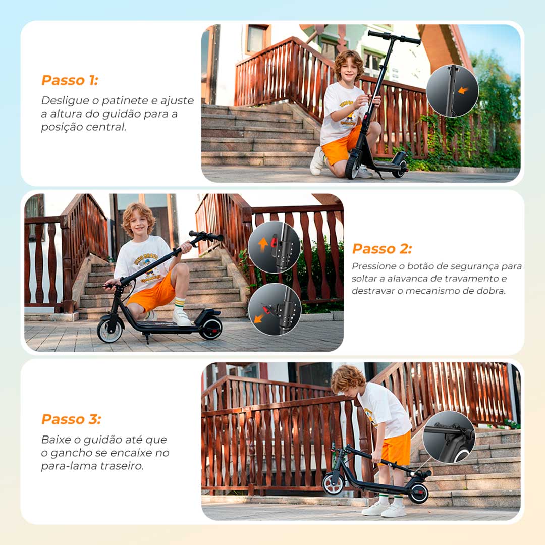 Patinete Elétrico iK3 Max - Patinete elétrico de 200w - Ebikes Lambo Patinete Elétrico iK3 Max - Patinete elétrico de 200w - Ebikes Lambo